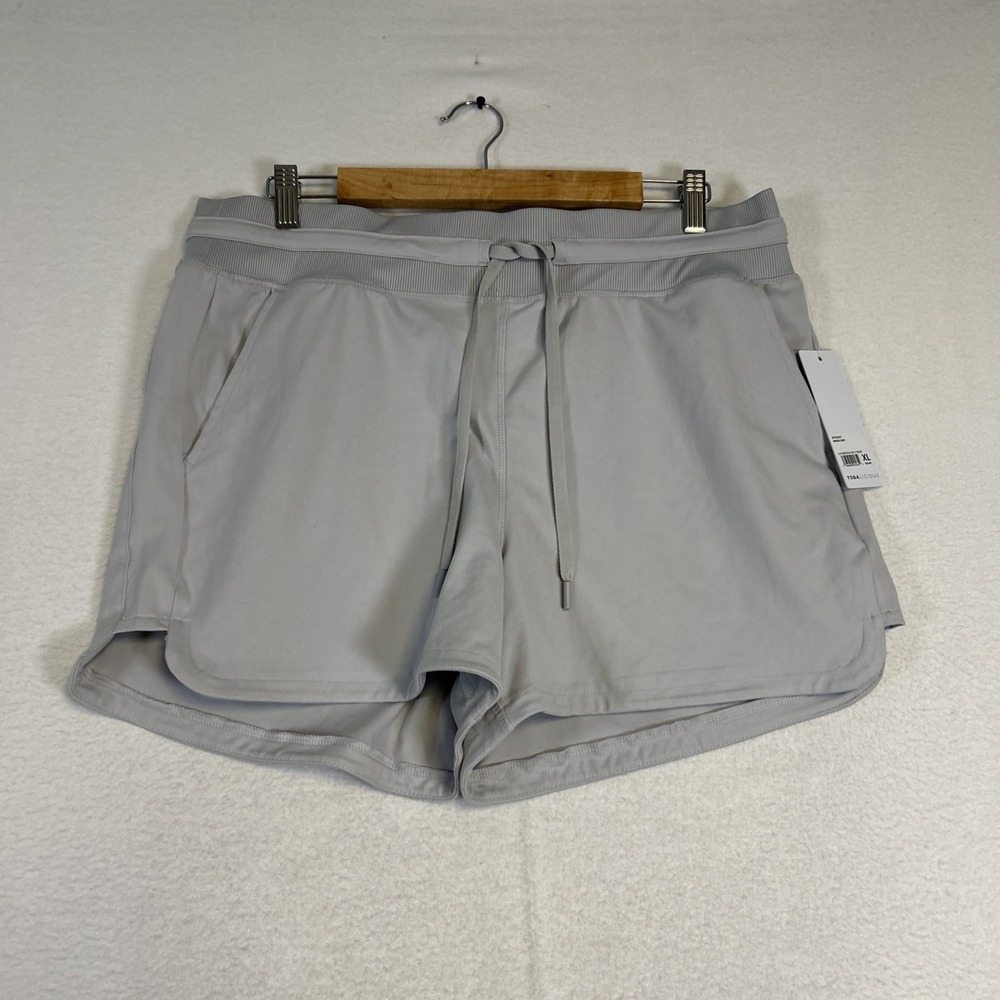 Yogalicious Lux Morning Jog 4” Womens XL Shorts Gray Pockets Athleisure SHY35831